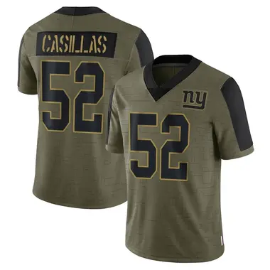 Men's Nike New York Giants Jonathan Casillas 2021 Salute To Service Jersey - Olive Limited