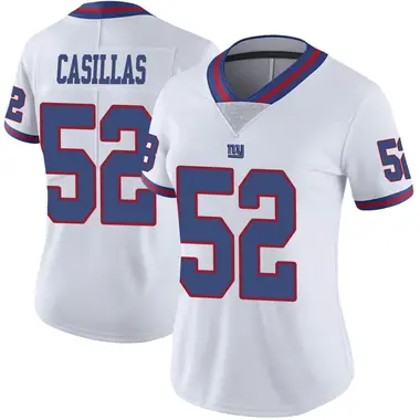 Women's Nike New York Giants Jonathan Casillas Color Rush Jersey - White Limited